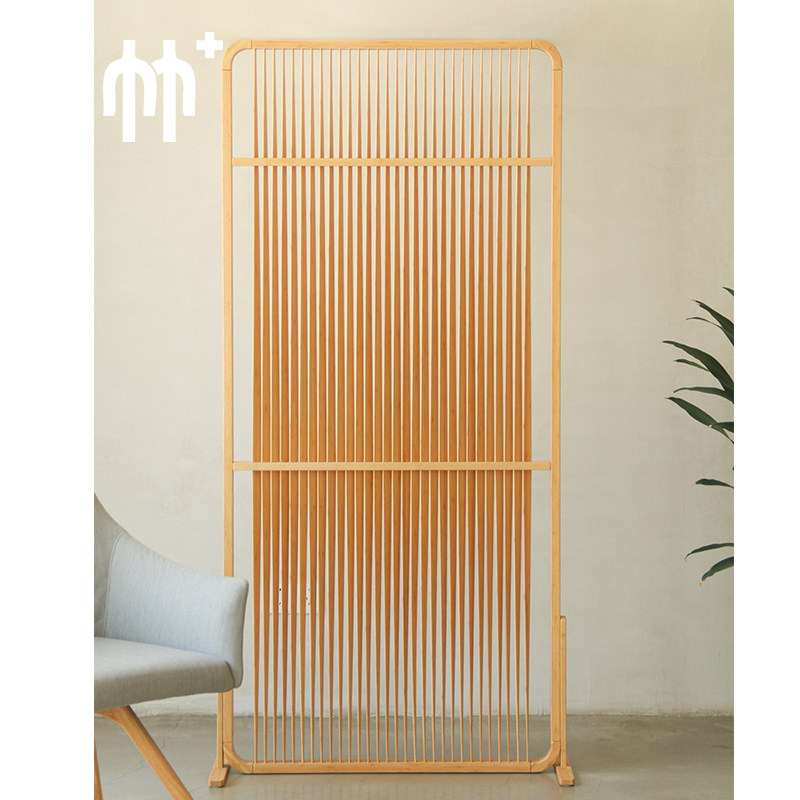 闲来|竹屏风隔断卧室座客厅办公室简约现代日式带底座可移动立屏