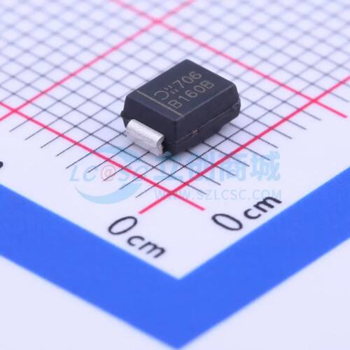 B160B-13-F 肖特基二极管 SMB(DO-214AA) 电压:60V 电流:1A