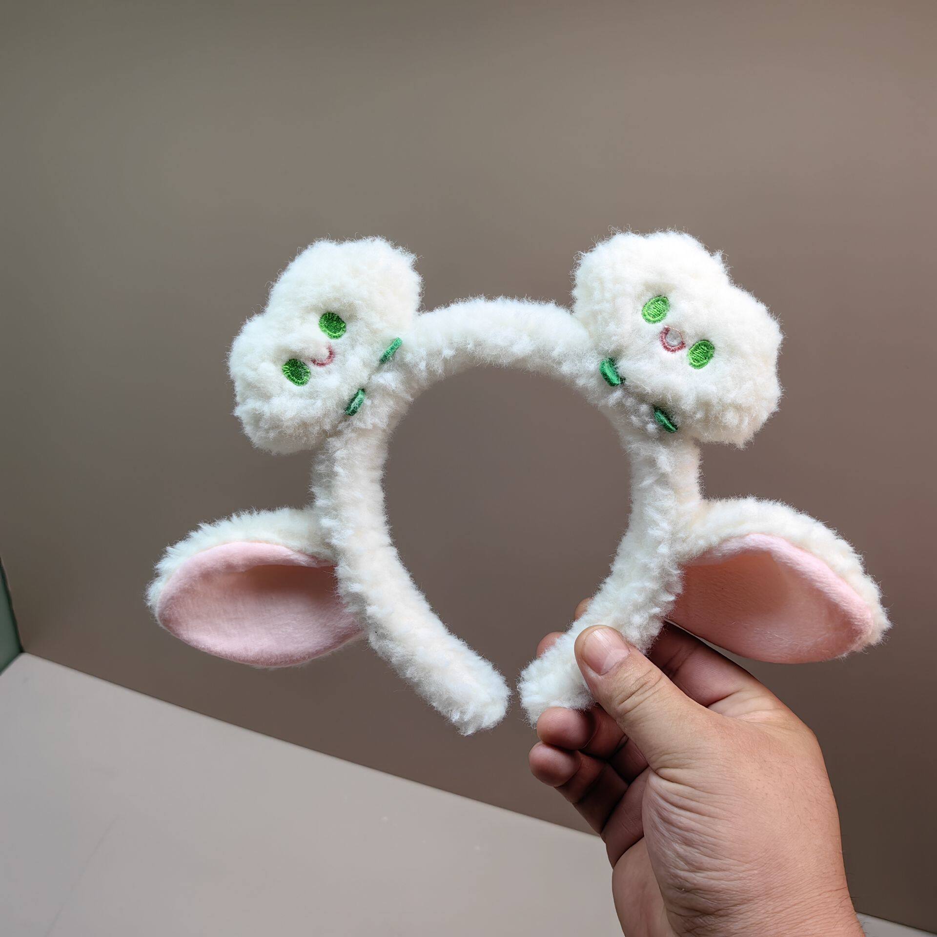 小羊发箍女秋冬韩国可爱毛绒洗脸头箍网红化妆压发少女发卡头饰