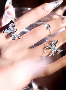 设计师款蝴蝶梦幻小众戒指