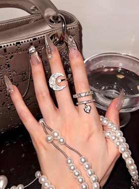 满锆轻奢高级感少女戒指