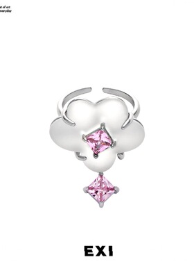 乌云个性潮流开口戒指气质女