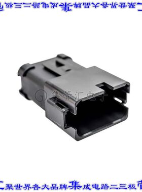 AT04-12PA-MMBLK 矩形连接器外壳12POS插座2排公形引脚黑色自由悬