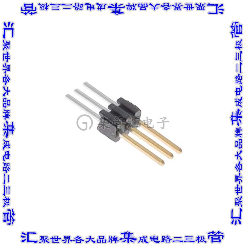 TMS-103-21-L-S 针座连接器3POS接头1.27mm公形插针通孔直针镀金