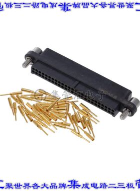 MHDAS2M050BE01 矩形连接器50POS接头2排1.27mm公引脚黑色压接镀