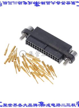 MHDAS2M030GE01 矩形连接器30POS接头2排1.27mm公引脚黑色压接镀