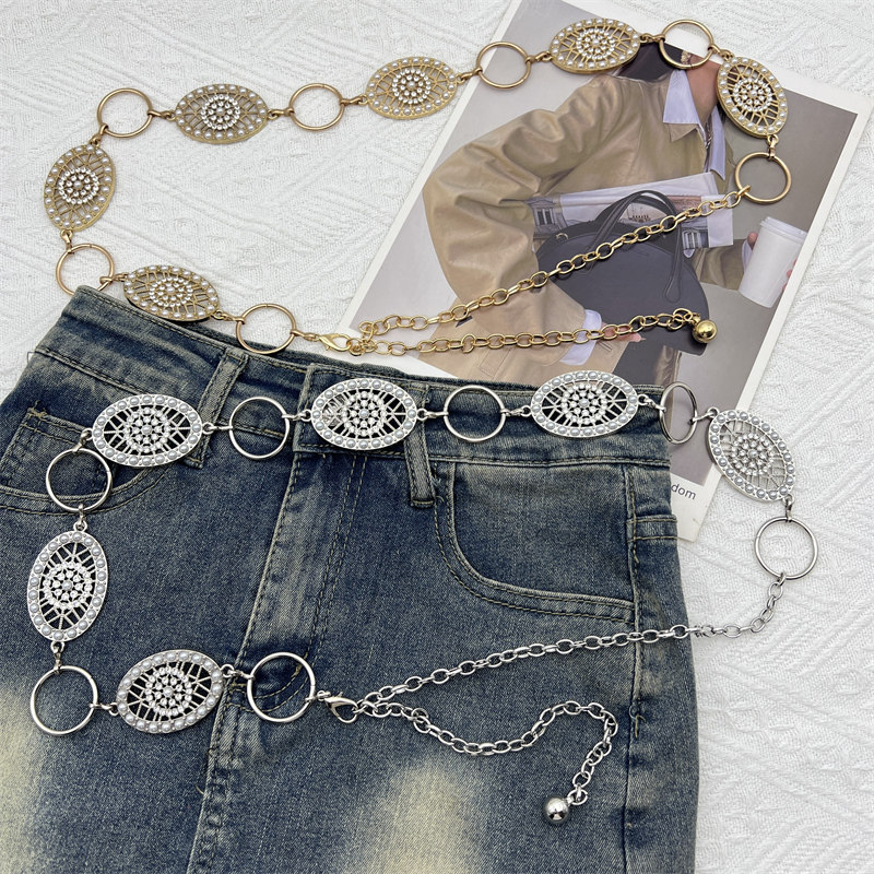 复古波西米亚民族风镂空花朵腰带女配裙子连衣裙腰链收腰百搭皮带