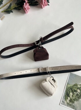 韩系ins麂皮绒腰包女百搭