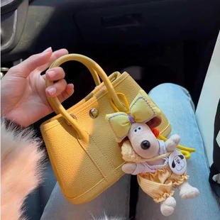 高配版 百搭通勤手提单肩斜挎托特包女 真皮迷你花园包包女2025新款