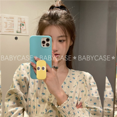 BABYCASE调皮大眼可爱支架撞色手机壳适用12Pro Max苹果11/13PRO