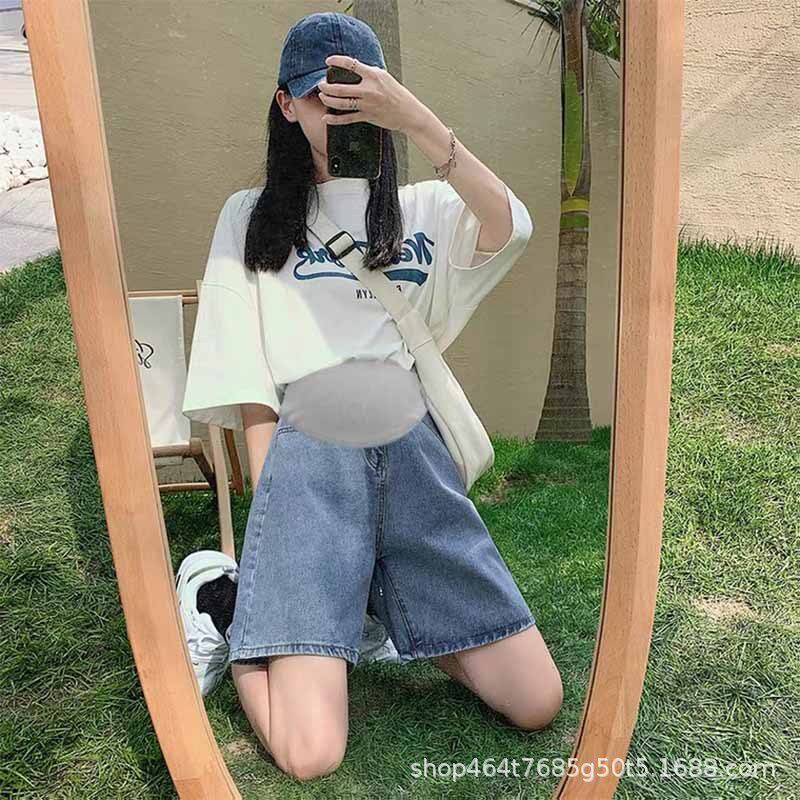 夏季孕妇托腹牛仔五分短裤薄款