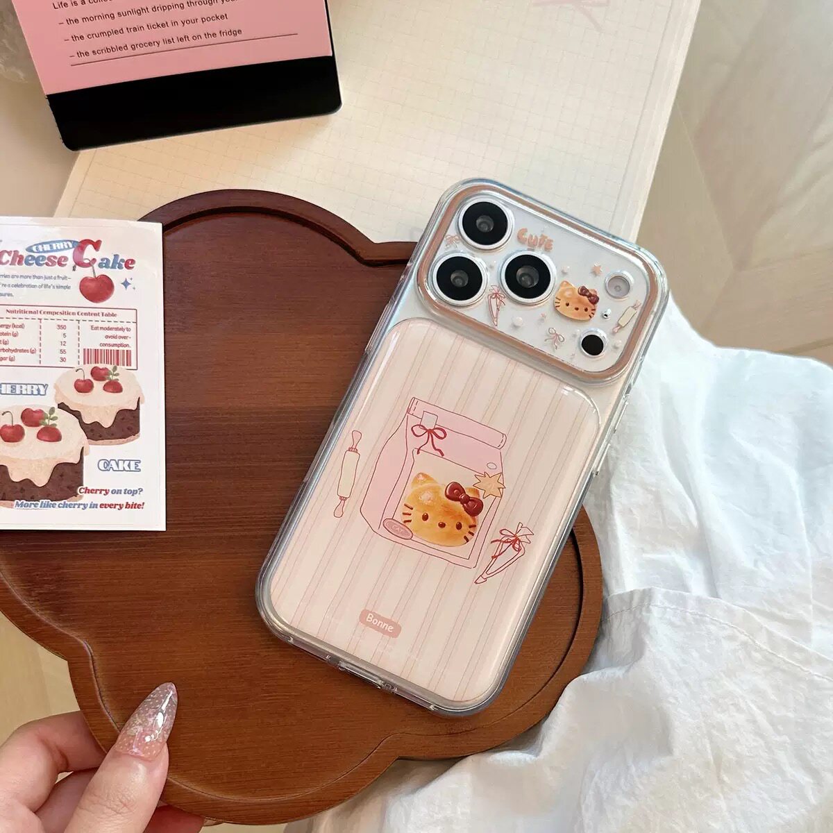 Sweet Case可爱饼干猫咪苹果17pm手机壳iphone18透明16滴胶15适用14全包甜美