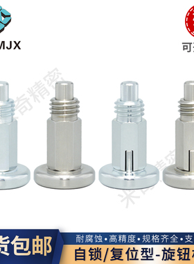 分度销螺栓止动销自锁复位型旋钮柱塞MT101细牙弹簧定位柱销M6810