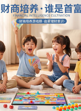 儿童益智大富翁桌游财商培养