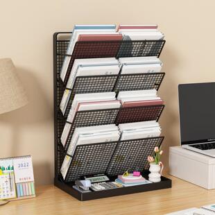 文件架办公室桌面文件收纳置物架办公用品资料架多层文件框书立架