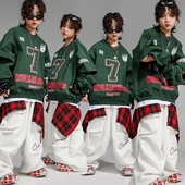 套装 街舞儿童潮服嘻哈宽松卫衣工装 裤 男童少儿hiphop舞蹈演出服女
