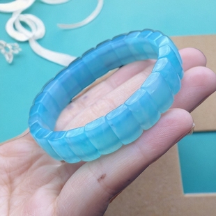 一物一图天然老矿老料天河石手镯手链手牌莫桑比克闺蜜生日礼物盒