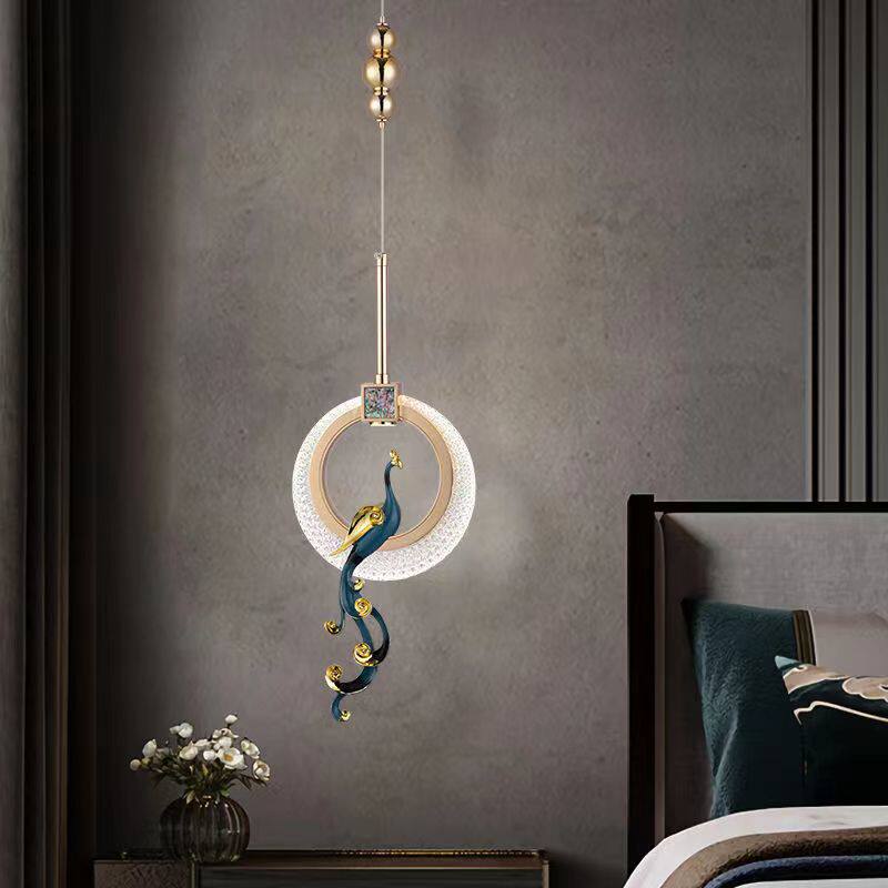 凤凰新款客厅灯高级网红床头吊灯轻奢卧室现代简约创意设计师壁灯