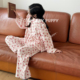 PUPPY套装 草莓抱抱熊长袖 长裤 CHERRY 套装 拉绒全棉磨毛睡衣居家服