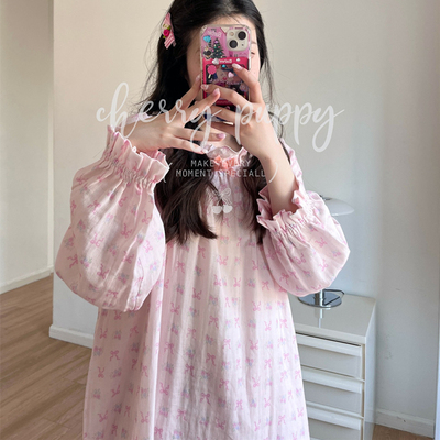 CHERRYPUPPY双层纱布睡裙