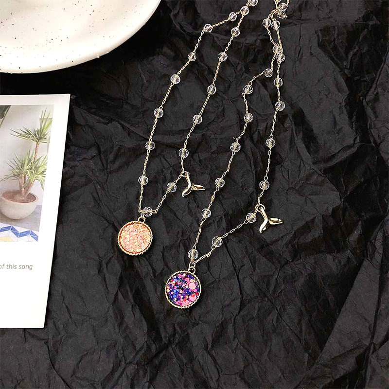 人鱼尾巴项链女颈链简约气质颈饰锁骨项圈网红脖子饰品短款颈带