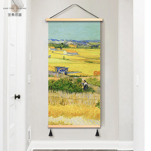 梵高墙面网红背景布玄关油画