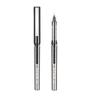 得力直液式走珠笔全针管中性笔大容量学生黑笔办公用品商务书写签字合同签名笔0.5mm针管型红蓝水笔顺滑S657