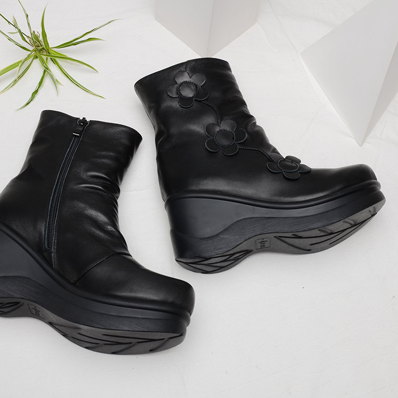 A PLACE BOOTS WOMENS WINTER 2024 NEW VERSATILE BOOTS LEATHER BOOTS WOMENS FULL COWHIDE BOOTS WOMENS BOOTS