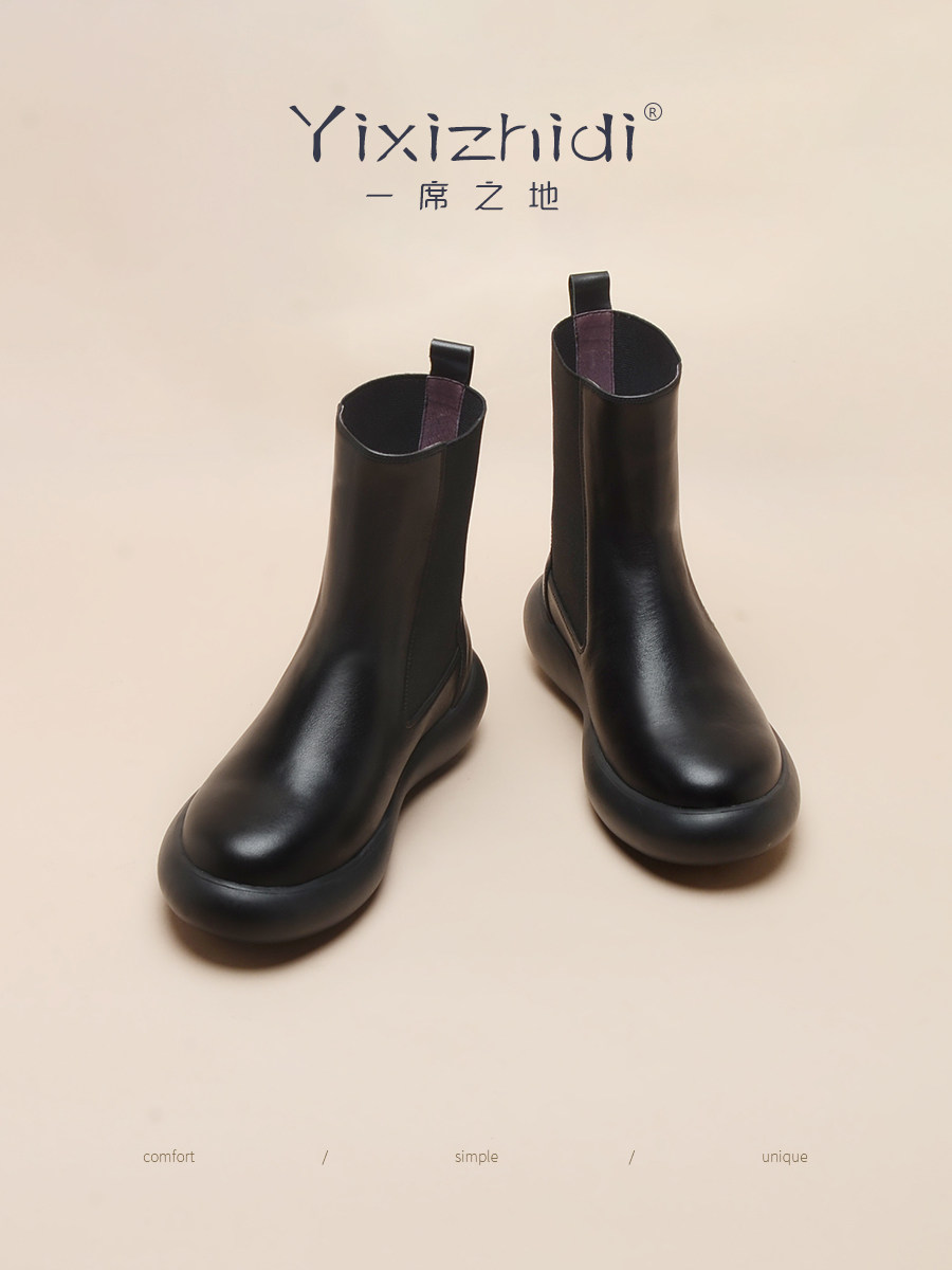 A PLACE FOR PLATFORM CHELSEA BOOTS WOMENS ANKLE BOOTS BRITISH STYLE 2024 NEW AUTUMN WINTER CHIMNEY BOOTS MARTIN BOOTS BOOTS