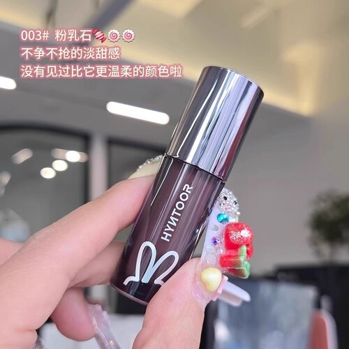 HYNTOOR黑兔未来星球亮泽唇蜜水光滋润玻璃唇淡化唇纹003粉乳石