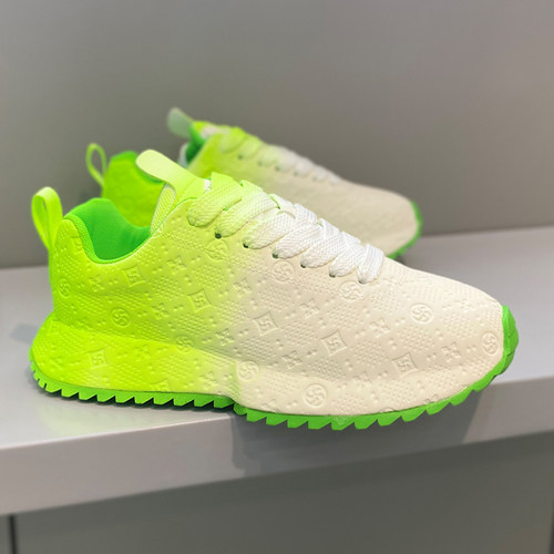 2025秋季新款皮面渐变色德训男鞋