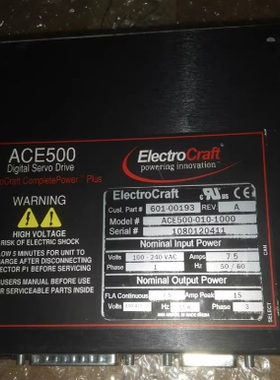 ElectroCraft ACE500 伺服驱动器  ACE500-010-1000