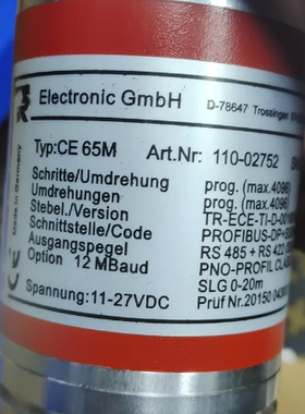 德国TR Electronic编码器 CE 65M 型号110-02752