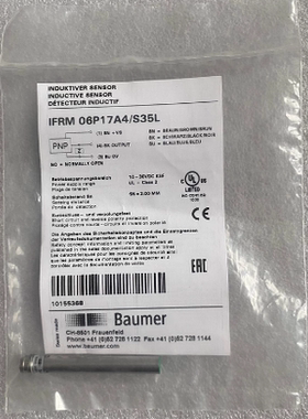 IFRM 08P37A3/S35L堡盟Baumer传感器 IFRM 06P17A4/S35L