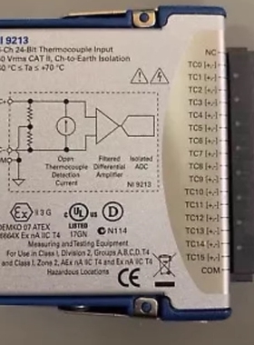 National Instruments NI 9213 16 通道24位热电偶输入