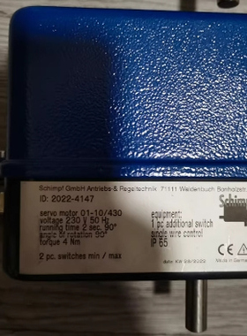 EBICO欧保燃烧器伺服电机 SCHIMPF电动执行器01-10/430 230V/50HZ