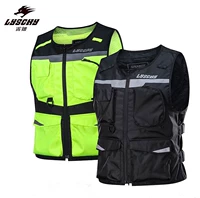 Lei cánh mùa hè xe máy phản quang vest nam và nữ với đồ bảo hộ đi xe đạp vest đầu máy quần áo an toàn quần áo đêm - Xe máy Rider thiết bị bao tay đi xe