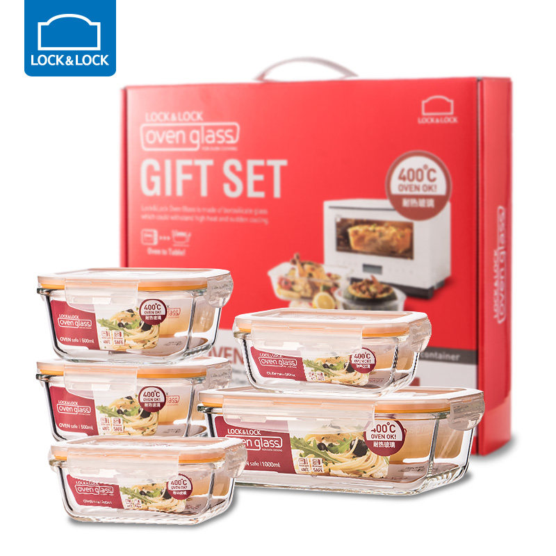 乐扣乐扣格拉斯耐热玻璃保鲜盒套装烤箱微波炉冰箱饭盒带饭5件套在类目 餐饮具, 保鲜容器/保鲜器皿, 保鲜盒中 - 来自Buy2taobao.com提供专业的淘宝代购服务