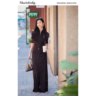 Marisfrolg玛丝菲尔春夏女装拉链针织开衫专柜2680商场同款