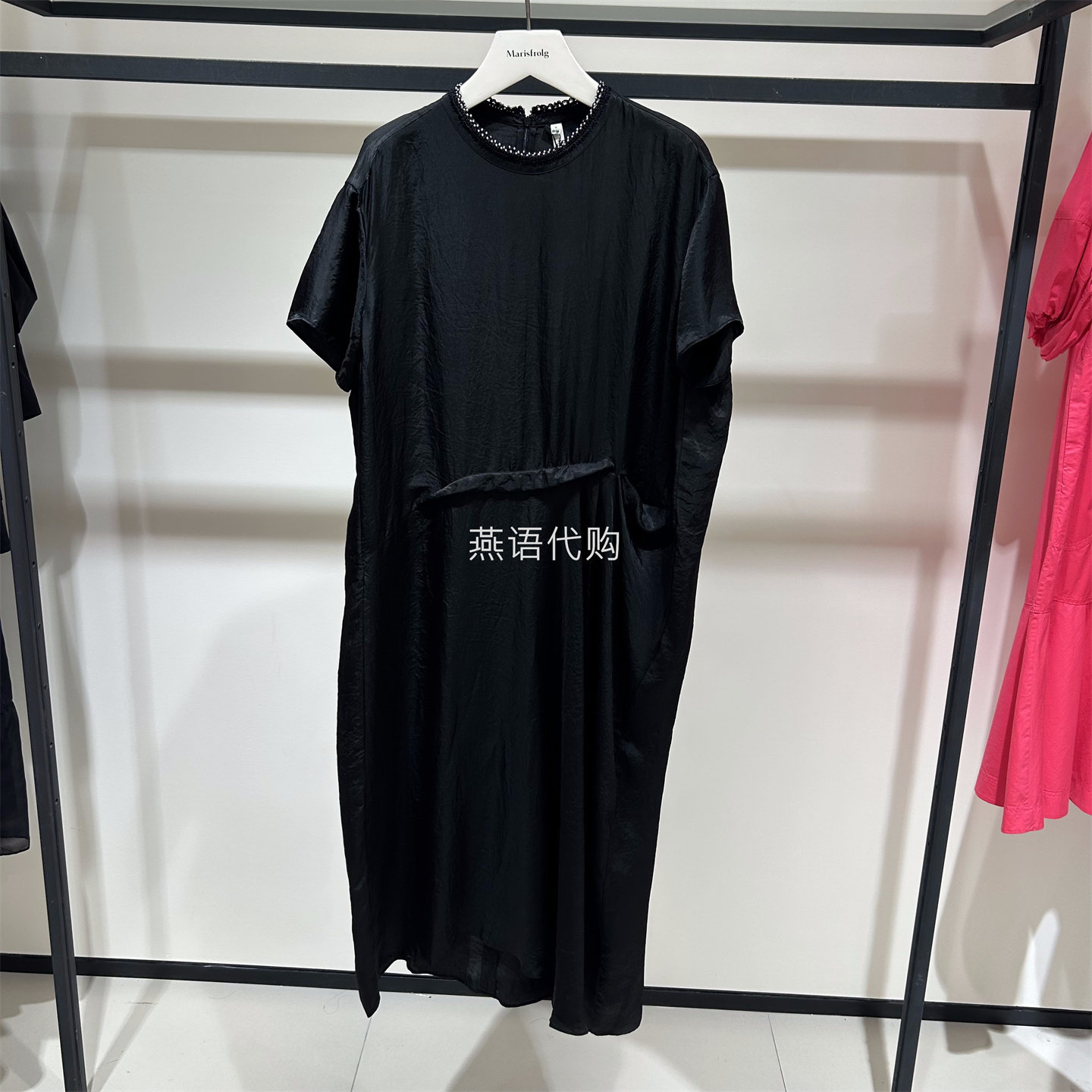 AUM奥姆正品夏季女士圆领宽松蛋糕裙短袖连衣裙专柜4280商场同款