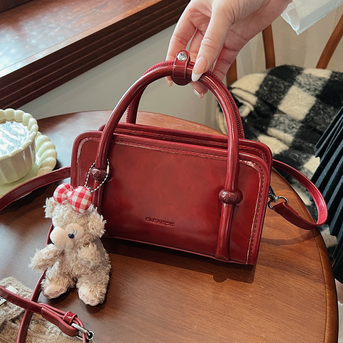 包包女百搭斜挎手提小方包