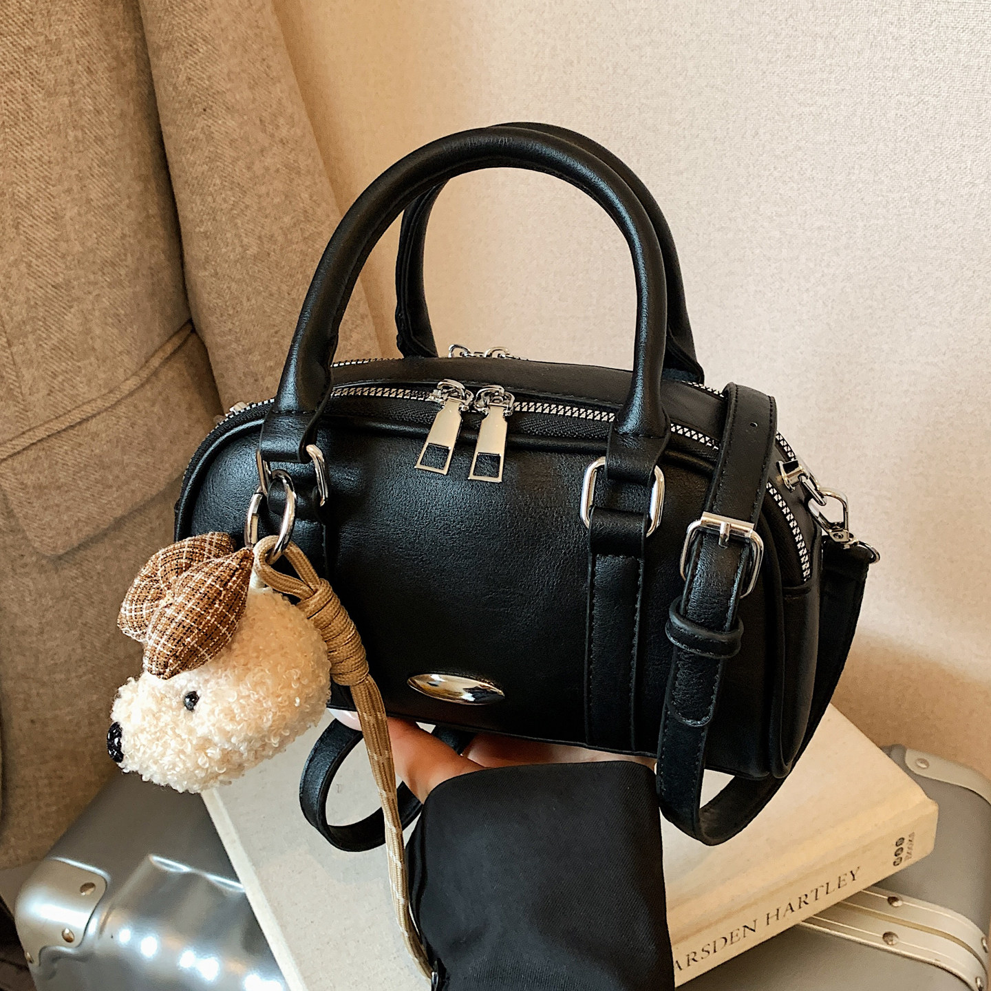 时尚枕头包包女2026新款手提包精致外出保龄球波士顿包单肩斜挎包,箱包皮具/热销女包/男包,小方包,淘宝优惠券,粉丝福利购,淘宝优惠卷