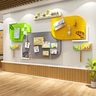 毛毡板幼儿园照片展示墙面装饰环创主题成品托管机构形象文化中心