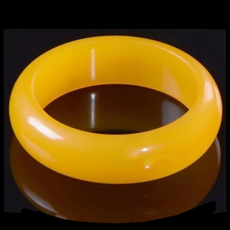 天然新疆和田玉黄玉手镯女款玉镯子扁条手镯平安镯手链玉镯子