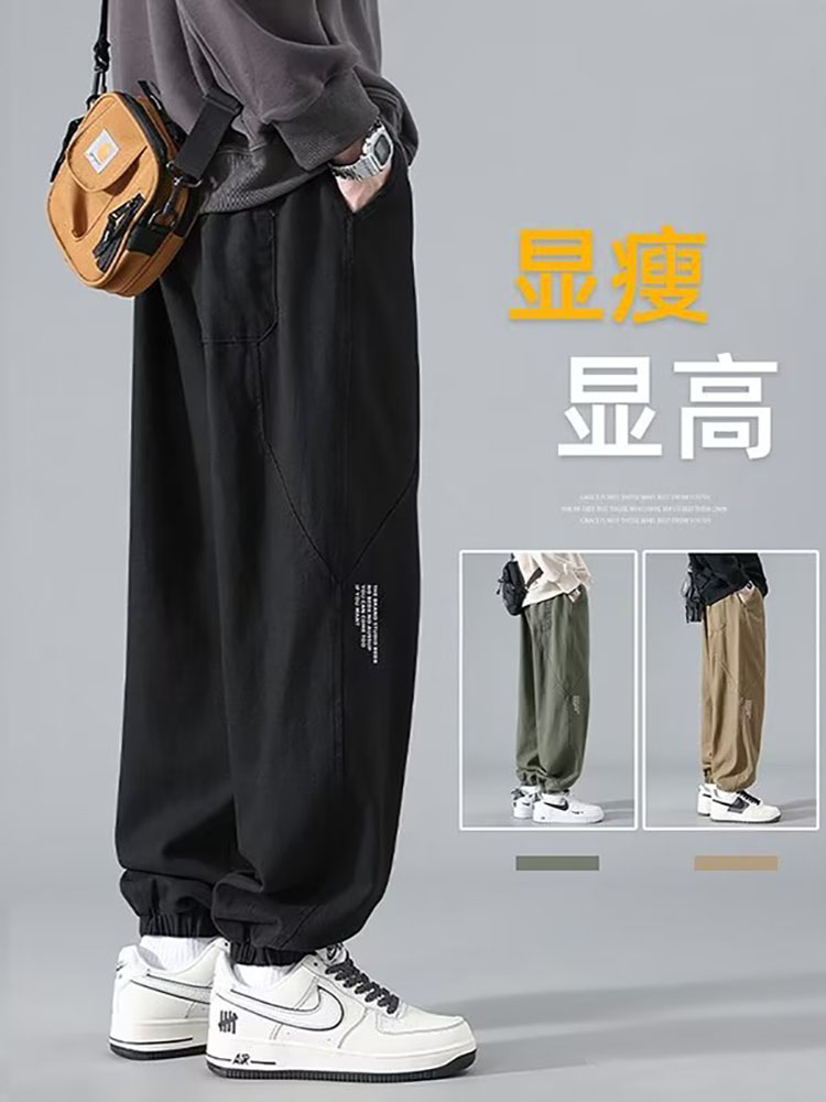 工装裤子春季纯棉潮牌束脚男裤