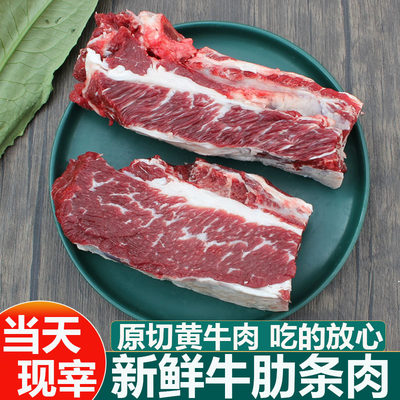 牛肋条新鲜黄牛肉现杀去骨牛排肉