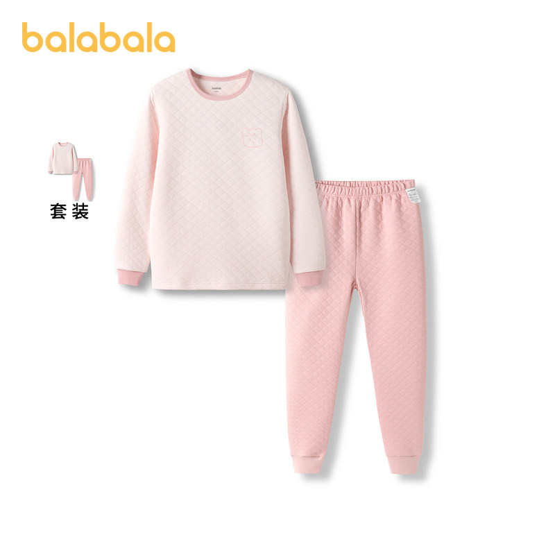 巴拉巴拉内衣套装女童夹棉睡衣
