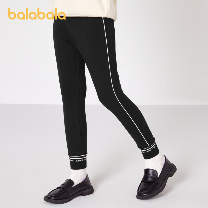 巴拉巴拉童装儿童裤子女童长裤中大童休闲裤春秋字母个性潮流时尚