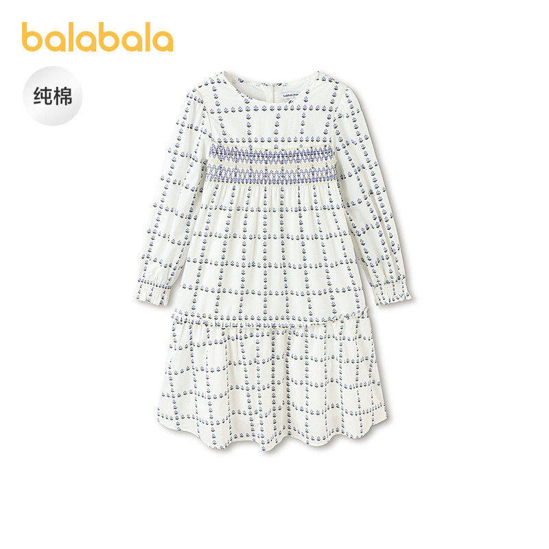 巴拉巴拉童装儿童连衣裙女童春装中大童公主裙纯棉印花甜美洋气,童装/婴儿装/亲子装,连衣裙,淘宝优惠券,粉丝福利购,淘宝优惠卷