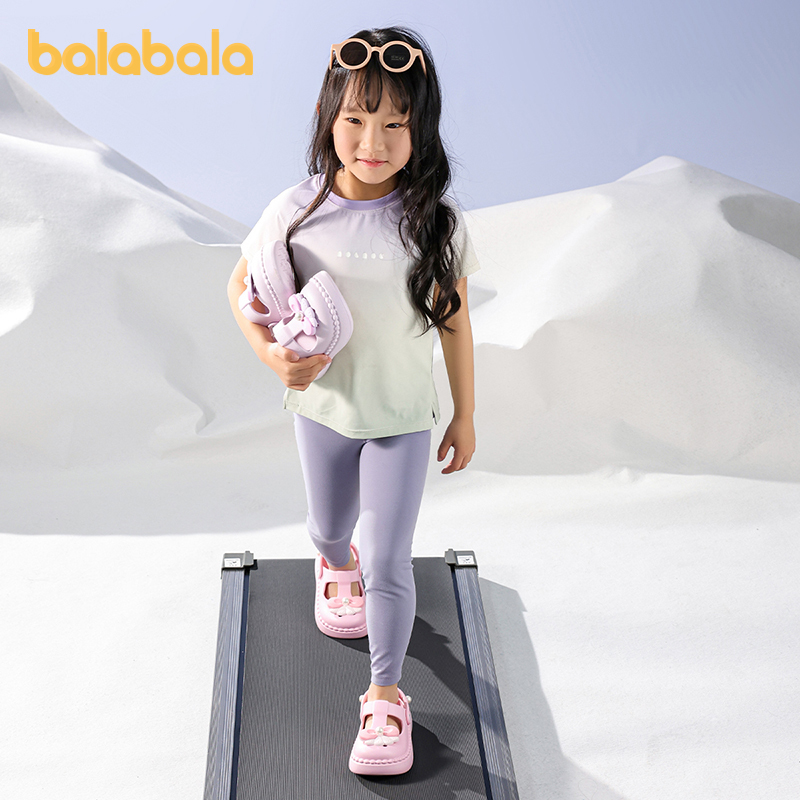 巴拉巴拉童鞋儿童洞洞鞋女童凉拖鞋厚底外穿2025夏季新款鞋子甜美